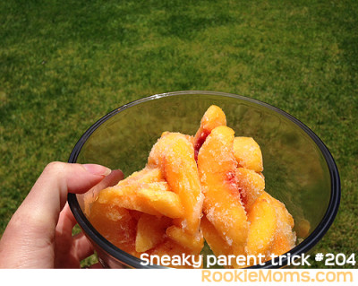 Rookie Moms – Sneaky parent trick: serve frozen fruit – wait for...